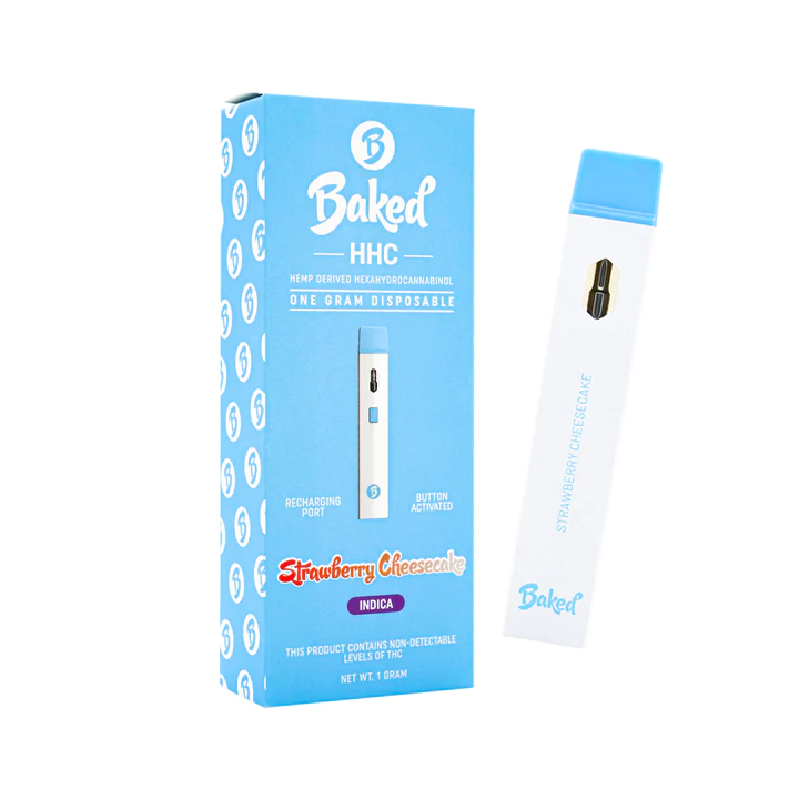 Baked HHC 1 Gram Strawberry Cheesecake Disposable Vape Ultimate Hemp USA